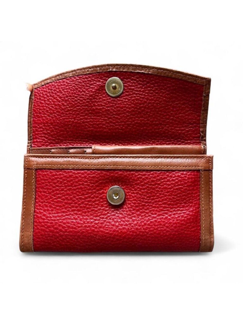 Dooney & Bourke Red Bifold Leather Wallet Preppy Vintage Americana Luxury Cute - Picture 5 of 7
